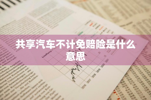共享汽车不计免赔险是什么意思