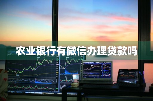 农业银行有微信办理贷款吗