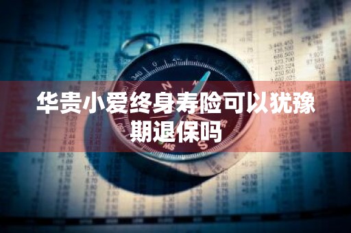 华贵小爱终身寿险可以犹豫期退保吗