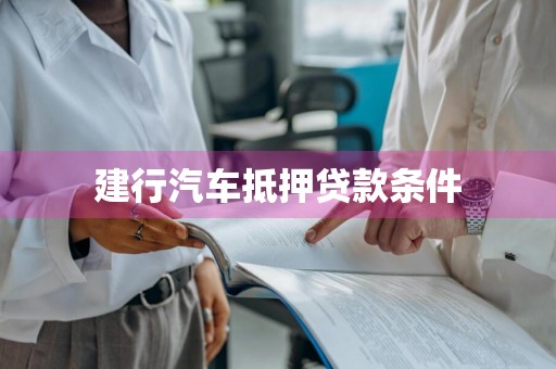 建行汽车抵押贷款条件