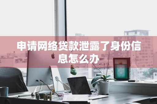 申请网络贷款泄露了身份信息怎么办