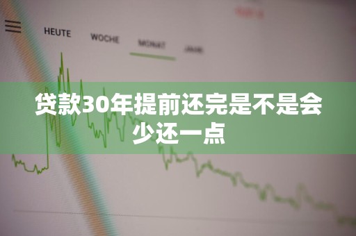 贷款30年提前还完是不是会少还一点